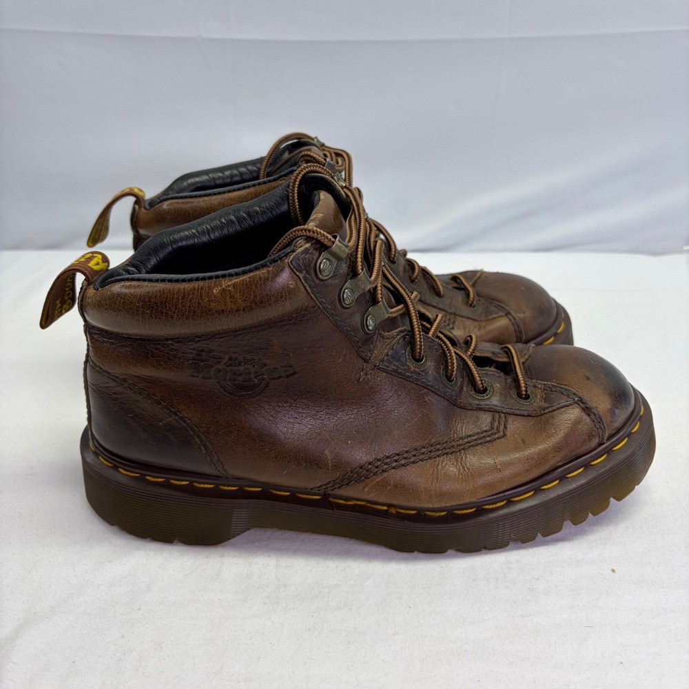 Vtg Dr Martens 8287 Made In England Brown Leather Boots UK 8 US Men 9 Women 10